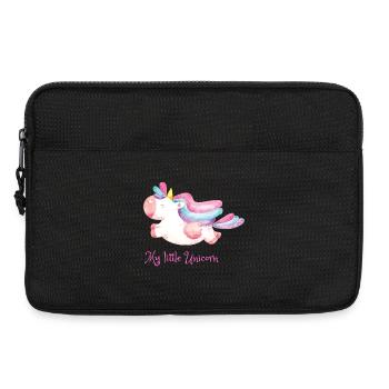 Mon petit arc-en-ciel licorne - Sacoche pour ordinateur portable 13 pouces - noir - Devant