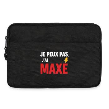 Je peux pas, j’ai maxé - Sacoche pour ordinateur portable 13 pouces - noir - Devant