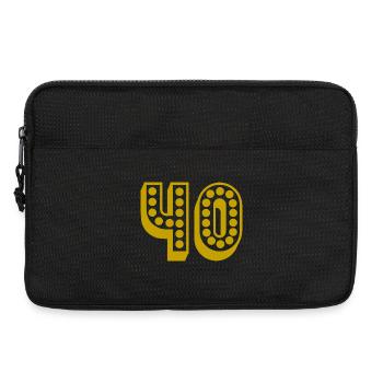 40. 40 JAHRE. 40-JÄHRIGES JUBILÄUM. 40-JÄHRIGES JUBILÄUM. - Laptoptasche 13" - Schwarz - Vorne