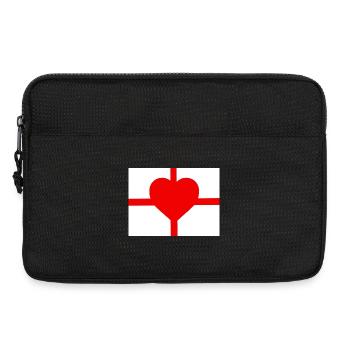 Heart Cross Minimalist Emblem - Laptop bag 13" - black - Front
