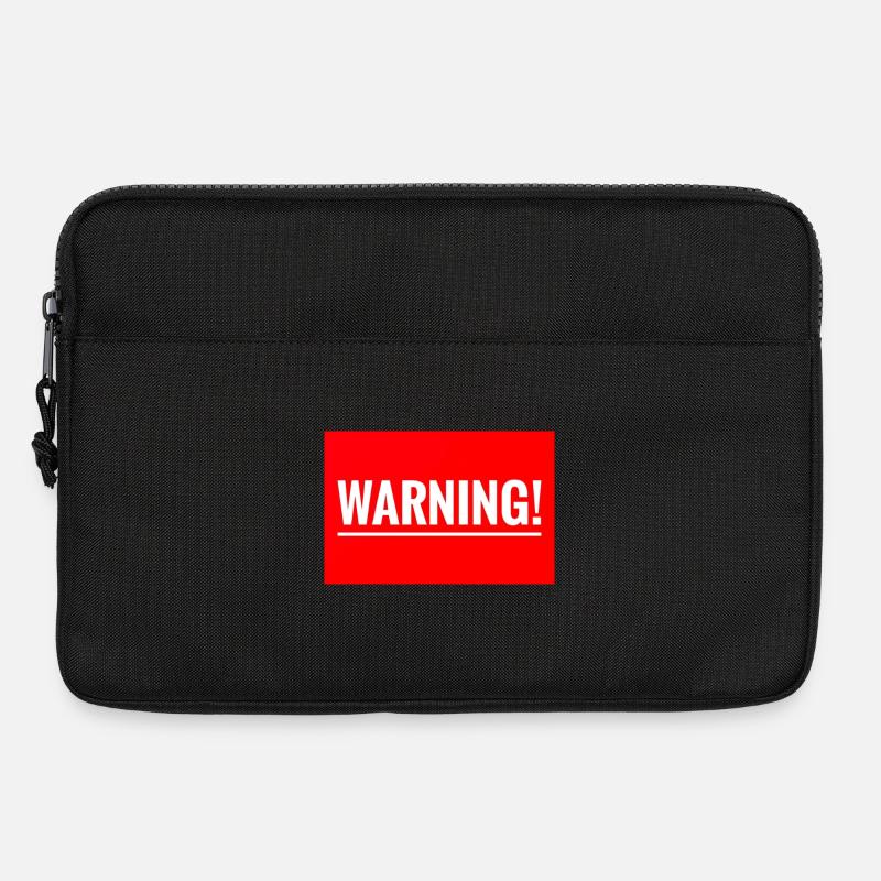 Warnung Flexibles Stickdesign - Laptoptasche 13" - Schwarz
