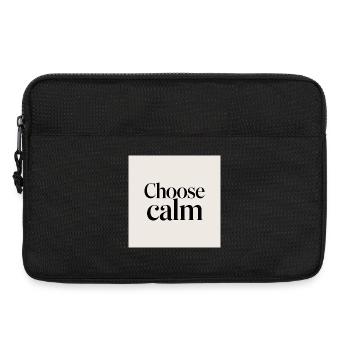 Choose calm - Laptop bag 13" - black - Front