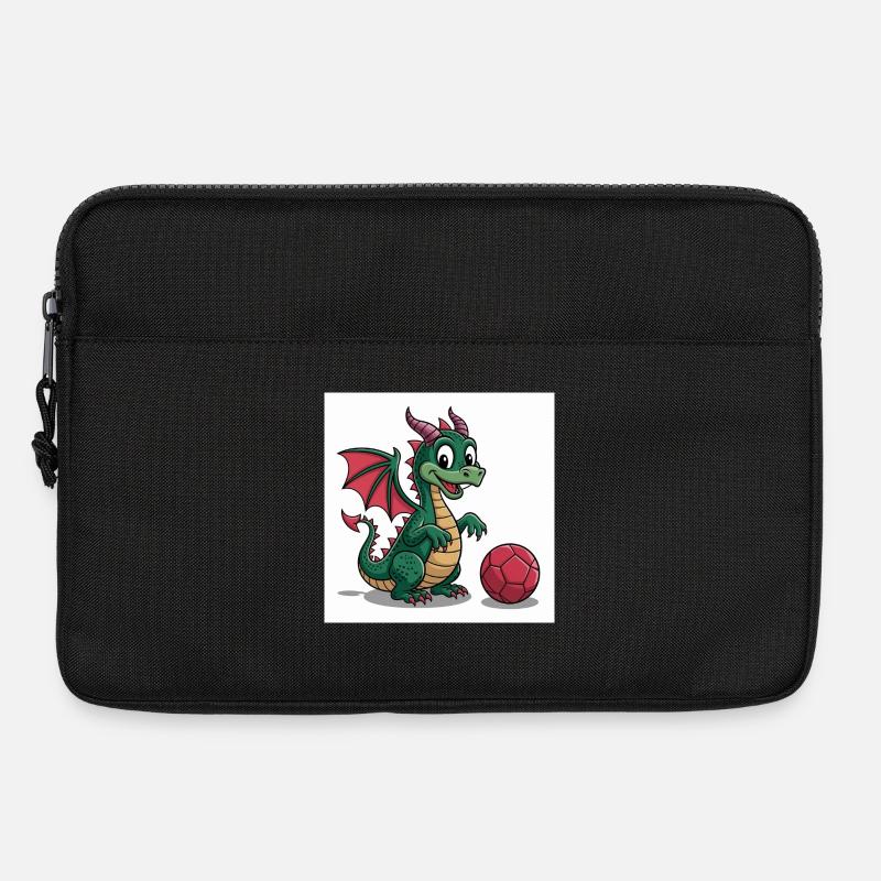 Grüner Drachenball Freund - Laptoptasche 13" - Schwarz