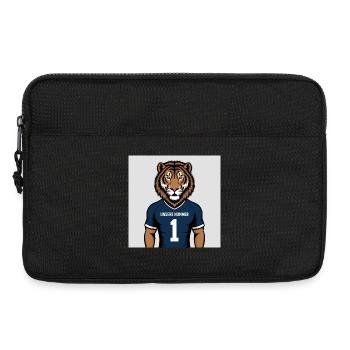 Imprimé du maillot mascotte du Tigre - Sacoche pour ordinateur portable 13 pouces - noir - Devant