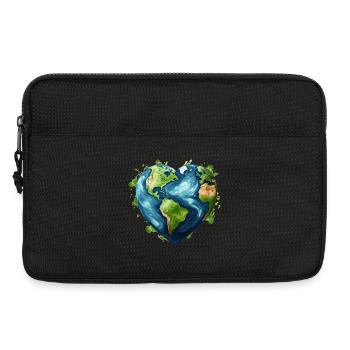 Aimez notre terre - Sacoche pour ordinateur portable 13 pouces - noir - Devant