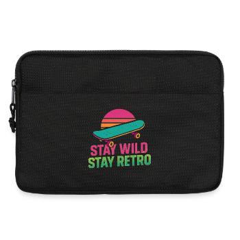 Stay Wild Retro Skate - Laptop bag 13" - black - Front