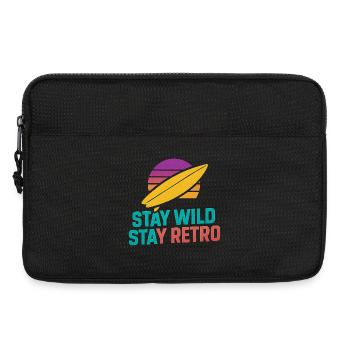 Stay Wild Stay Retro Surf - Laptoptasche 13" - Schwarz - Vorne