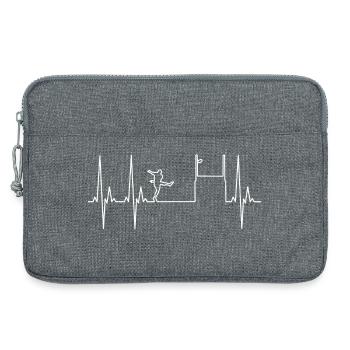 Electrocardiogram Rugby - Laptop bag 13" - heather grey - Front