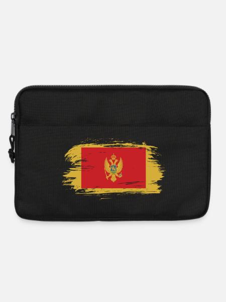 Montenegro Vintage Flagge - Laptoptasche 13" - Schwarz
