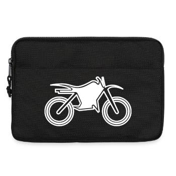 Motocross Bikes Motorcycle Offroad Symbol Logo icon - Laptop bag 13" - black - Front