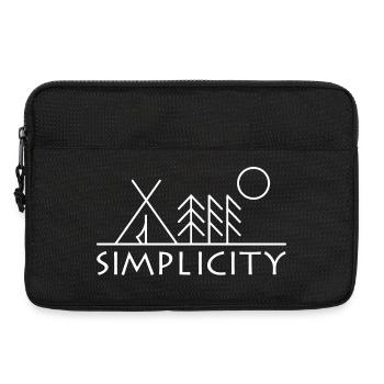 Simplicity Forest Trees Minimalism Symbol Logo - Laptop bag 13" - black - Front