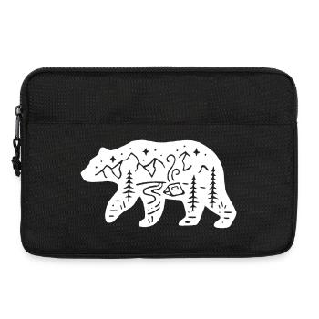 Natur Totem Eisbär - Laptoptasche 13" - Schwarz - Vorne