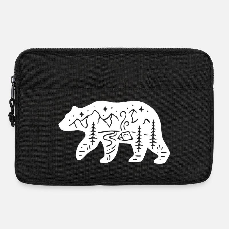 Natur Totem Eisbär - Laptoptasche 13" - Schwarz