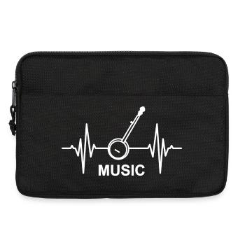 Banjo Music Heartbeat - Laptop bag 13" - black - Front