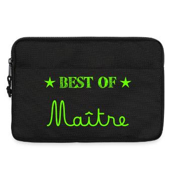 MAÎTRE. MERCI. MERCI MAÎTRE. CADEAU MAÎTRE - Sacoche pour ordinateur portable 13 pouces - noir - Devant