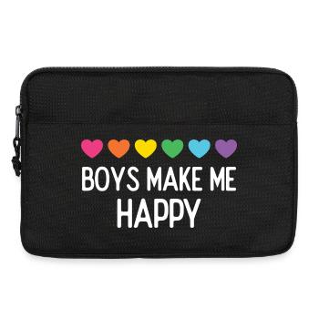 Pride Month LGBTQ - Boys Make Me Happy - Laptop bag 13" - black - Front