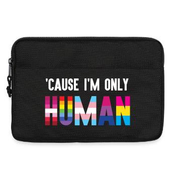 Mois de la fierté LGBT - Parce que je ne suis qu’un être humain - Sacoche pour ordinateur portable 13 pouces - noir - Devant