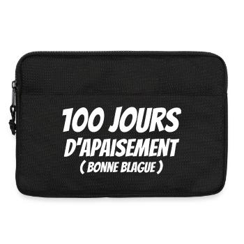 politique, homme politique, Macron - Sacoche pour ordinateur portable 13 pouces - noir - Devant