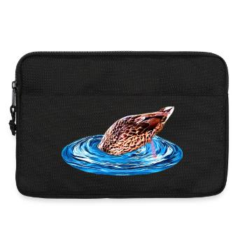 lustige Vögel, Stockente tauchend - Laptoptasche 13" - Schwarz - Vorne