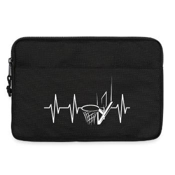 panier de basket-ball pulse heartbeat streetball icône - Sacoche pour ordinateur portable 13 pouces - noir - Devant