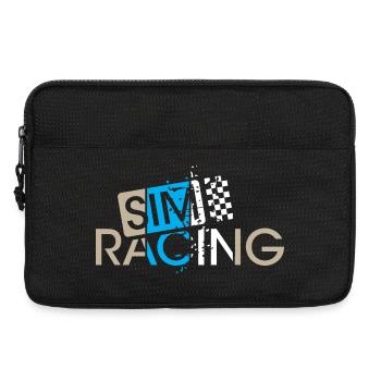 sim racing gaming Zielflagge Auto Fahrer gamer - Laptoptasche 13" - Schwarz - Vorne