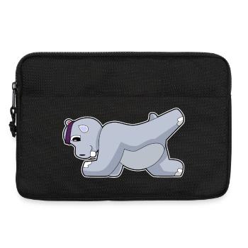 Hippopotames Entraînement des abdominaux Bodybuilding - Sacoche pour ordinateur portable 13 pouces - noir - Devant