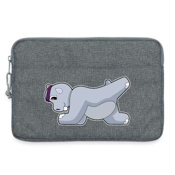 Hippopotames Entraînement des abdominaux Bodybuilding - Sacoche pour ordinateur portable 13 pouces - gris chiné - Devant