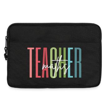 Professeur de mathématiques Cadeau pour professeur de mathématiques - Sacoche pour ordinateur portable 13 pouces - noir - Devant