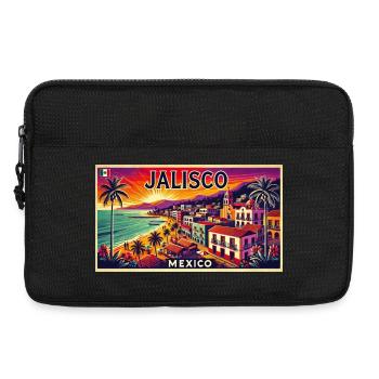 Design de palmier de plage Jalisco Mexico - Sacoche pour ordinateur portable 13 pouces - noir - Devant