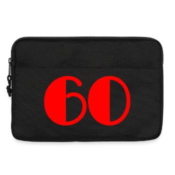 60. 60 JAHRE. 60-JÄHRIGES JUBILÄUM. 60. GEBURTSTAG. - Laptoptasche 13" - Schwarz - Vorne