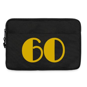 60. 60 JAHRE. 60-JÄHRIGES JUBILÄUM. 60. GEBURTSTAG. - Laptoptasche 13" - Schwarz - Vorne