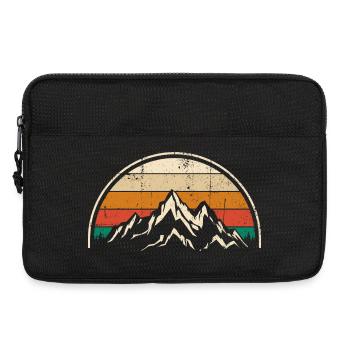 Crimson Peaks Retro Sonnenuntergang - Laptoptasche 13" - Schwarz - Vorne