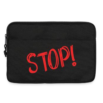 STOP. HUMOR. MESSAGE. QUOTATION. PANEL. DAD - Laptop bag 13" - black - Front