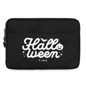 Festive Halloween Bat and Pumpkin Design - Laptop bag 13" - black - Front