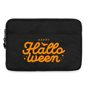 Spooky Halloween Bat and Pumpkin Design - Laptop bag 13" - black - Front