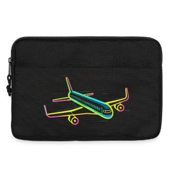 Retro Flugzeug Grafik - Laptoptasche 13" - Schwarz - Vorne