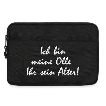 meine Olle Ihr sein Alter, Ruhrpott Dialekt - Laptoptasche 13" - Schwarz - Vorne