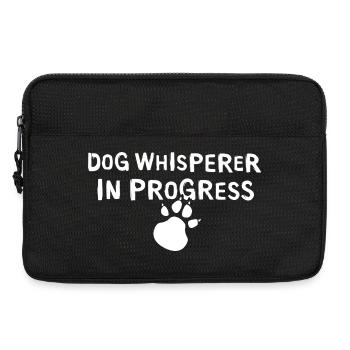 Chuchoteur de chien avec patte de chien - dictons amusants - Sacoche pour ordinateur portable 13 pouces - noir - Devant