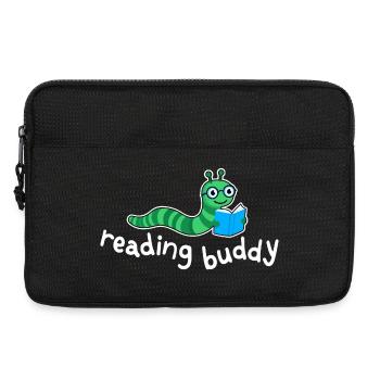 Reading friend Cute bookworm with book - Laptop bag 13" - black - Front
