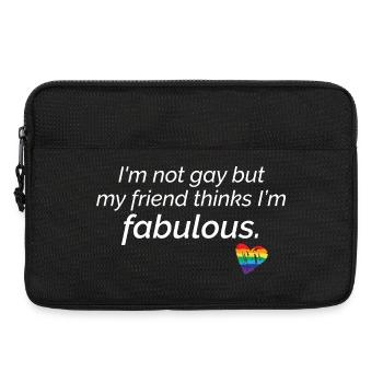Fabulous Friend LGBTQ Pride Heart Design - Laptop bag 13" - black - Front
