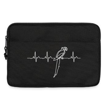Battement de cœur d’oiseau perroquet - Sacoche pour ordinateur portable 13 pouces - noir - Devant