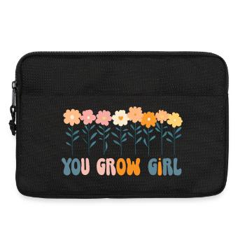 You Grow Girl Bannière Florale - Sacoche pour ordinateur portable 13 pouces - noir - Devant
