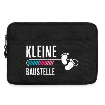 Bald Mama KLEINE BAUSTELLE Baby Kommt Lustiges - Laptoptasche 13" - Schwarz - Vorne