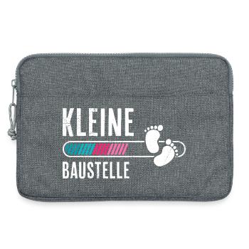 Bald Mama KLEINE BAUSTELLE Baby Kommt Lustiges - Laptoptasche 13" - Grau meliert - Vorne