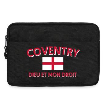 Coventry Cross Design with English Flag - Laptop bag 13" - black - Front
