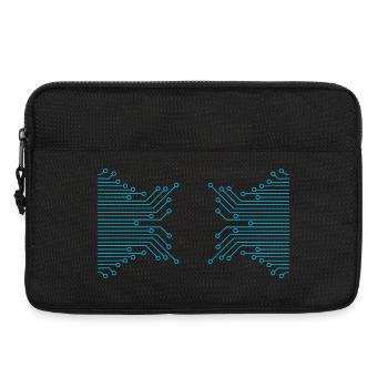 Butterfly made of conductor tracks - Laptop bag 13" - black - Front