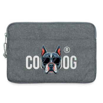 Chien cool avec des lunettes de soleil Streetwear - Sacoche pour ordinateur portable 13 pouces - gris chiné - Devant