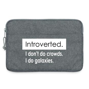 Citations d’introverti - Sacoche pour ordinateur portable 13 pouces - gris chiné - Devant