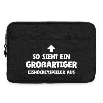 So sieht ein großartiger Eishockeyspieler aus - Laptoptasche 13" - Schwarz - Vorne