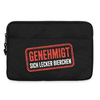 Genehmigt Sich Lecker Bierchen Saufen Party Bier - Laptoptasche 13" - Schwarz - Vorne